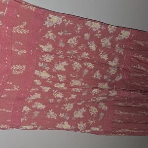 Floral Pink Boho Skirt